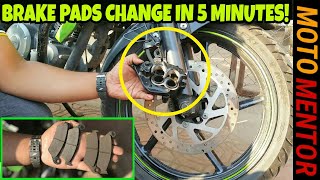 HOW TO CHANGE BIKE DISC BRAKE PAD AT HOME IN 5 MINUTES [upl. by Nhguaved585]