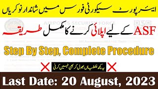 How To Apply Online For ASF Jobs  ASF Jobs 2023 Online Apply  By Education Updates [upl. by Latashia]