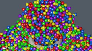 Marble Balls Animation  Blender simulation V34 [upl. by Rehpotsirc]