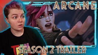 ANGST INCOMING Arcane Season 2 Trailer REACTION [upl. by Sivrahc]