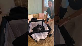 How to pack down a Kmart portacot  travel crib [upl. by Isadore424]