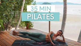 35 MIN PILATES WORKOUT  AtHome Mat Pilates No Standing amp No Equipment [upl. by Bonnie]