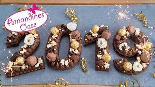 Number Cake Rezept  Silvestertorte 2019  Schoko Cream Tart  Trendtorte 2018  Schoko Torte backen [upl. by Atterrol]