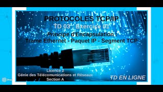 Protocoles TCPIP  TD03  Exercice 01  Principe dEncapsulation  Trame  Paquet  Segment  L2GTR [upl. by Yetnom]