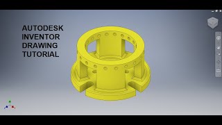 Autodesk Inventor Practice Drawing Tutorial  Inventor Tutorials  Inventor 3d Cad Basics  3dcad [upl. by Casper]