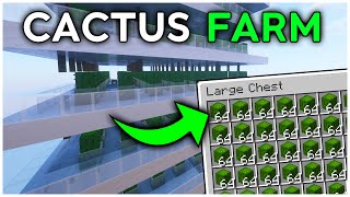 The MOST EFFICIENT Cactus Farm in Minecraft 121 Tutorial [upl. by Ecnarual642]