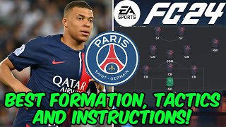 EA FC 24  BEST PSG Formation Tactics and Instructions [upl. by Lew672]