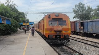 06982 Firozpur Cantt Ludhaina DEMU Departing from Jagreon Railway station [upl. by Oznol]