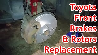 Toyota Camry Front Brake Pads And Rotor Replacement [upl. by Stoecker956]