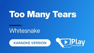 Whitesnake  Too Many Tears  Karaoke 🎤 PlayKaraoke Instrumental [upl. by Eivol]