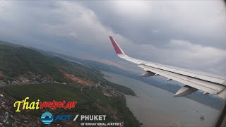 Thai VietJet Air A321 takeoff Phuket Airport  WOW Air Livery [upl. by Blythe]