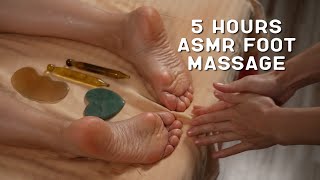 5 hours ASMR for DEEP SLEEP😴 Best Foot and Legs Massage [upl. by Lahcsap]