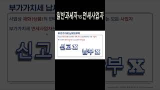 일반과세자 vs 면세사업자 부가세 신고 어떻게 다른가요 부가세신고 면세사업자 사업장현황신고 [upl. by Olwen]