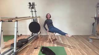 Gyrokinesis Method leg work on a chair [upl. by Eittam]