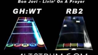 Livin On A Prayer  GHWT vs RB2  X Guitar [upl. by Ylebmik]