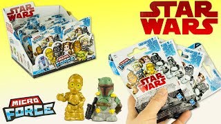 Star Wars Micro Force Figurines Pochettes Surprise Série 1 Complète Hasbro Jouet Toy Unboxing [upl. by Sldney]