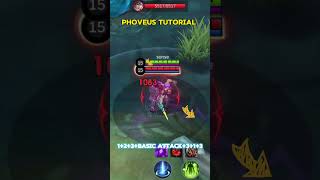 phoveus tutorial by rxseja ✅ shorts mobilelegends mlbb phoveus [upl. by Kienan]