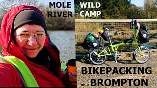 Bikepacking on a Brompton  Wild Camp  Mole River mini adventure  look how lovely Leatherhead is [upl. by Petulah535]