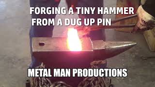 Forging a tiny hammer for copper work [upl. by Notniw]