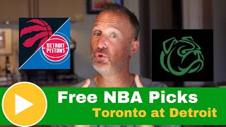 NBA Free Pick Raptors at Pistons [upl. by Barcus]