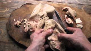 Cleaning a whole lobe of foie gras [upl. by Asiilanna]