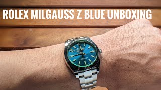 Rolex Milgauss 116400GV Z Blue Unboxing [upl. by Isyed82]