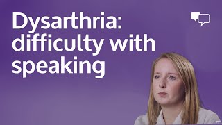 Dysarthria difficulty with speaking [upl. by Ydniahs]