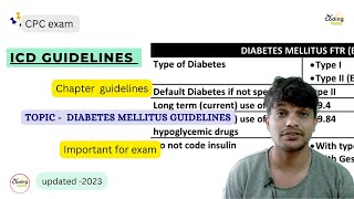 ICD guidelines ll Diabetes mellitus ll cpcexam cpt icd medicalcoding aapc medical [upl. by Martell]