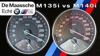 BMW M135i vs M140i 0250kmh ACCELERATION amp TOP SPEED  BMW M De Maassche Echt [upl. by Thgiwed]