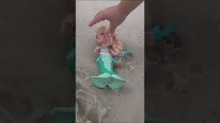 Barbie with Little Anna and Elsa Beach Fun shorts [upl. by Roch]