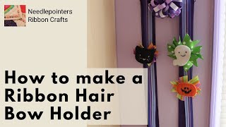 How to make a ribbon Hair Bow Holder [upl. by Ainavi]