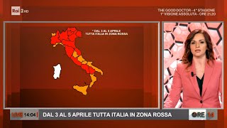 Emergenza Covid dal 3 al 5 aprile tutta Italia in zona rossa  Ore 14 del 12032021 [upl. by Yessac]