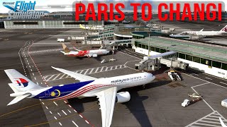 A330 NEO MAS  PARIS TO CHANGI  MFS MALAYSIA 2024 [upl. by Merari]