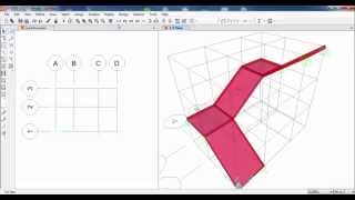 SAP2000Modeling of Two Flight Stair [upl. by Arbmat84]