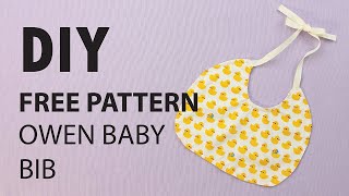 DIY Free Pattern  Owen Baby Bib [upl. by Yerfdog]