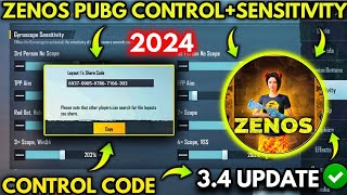 34 UPDATE BEST ZERO RECOIL SENSITIVITY🥵  ZENOS PUBG SENSITIVITY  BGMI  PUBG [upl. by Eusassilem]