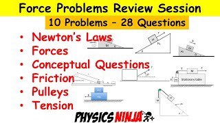 Force Problems Review Session [upl. by Larred780]