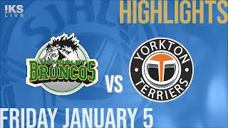 Humboldt Broncos vs Yorkton Terriers Jan 5th [upl. by Asalocin266]