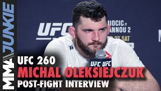 Michal Oleksiejczuk wants Ion Cutelaba next  UFC 260 postfight [upl. by Novla]