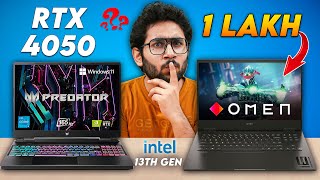 HP Omen 16 Vs Acer Predator Helios Neo 16  Best RTX 4050 Gaming Laptop Under 1 Lakh [upl. by Pyle10]