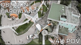 Oblivion front row POV 4K  Gardaland Italy 2024 [upl. by Evelyn]