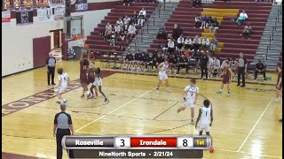 Boys Basketball Roseville at Irondale 22124 [upl. by Aicyle]