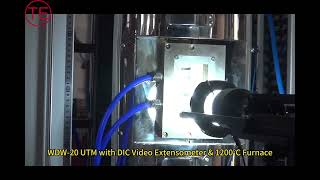 Ceramic testing under high temperature with DIC video extensometer for compression amp bending [upl. by Ahsahtan]