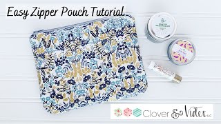 Easy Zipper Pouch Tutorial  Make Any Size [upl. by Eadas]