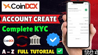 How to create CoinDCX account 😎 Full kyc in coindcx ✅ Buy amp Sell crypto in Bank Tutorial in Hindi [upl. by Irt]