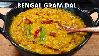 A UNIQUE WAY Of Cooking Chana Dal Recipe BENGAL GRAM DAL  CHOLAR DAL [upl. by Ahsenor]