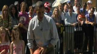 Obama Shoots Hoops at Easter Egg Roll [upl. by Pius]