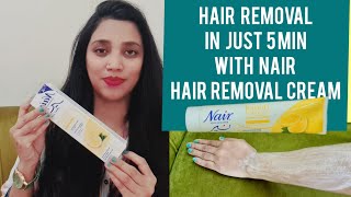 Nair Lemon Hair Removal Cream ReviewampDemoBeauty Tips By Mahira [upl. by Sulakcin]