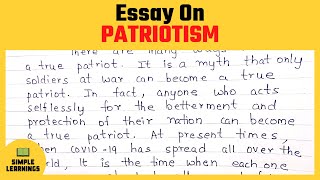 Patriotism Essay In English 300 Words  Short Essay On Patriotism In English [upl. by Elleraj551]