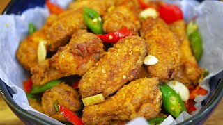 Authentic Chinese Salt and Pepper Chicken Wings I can devour day and night [upl. by Copeland]